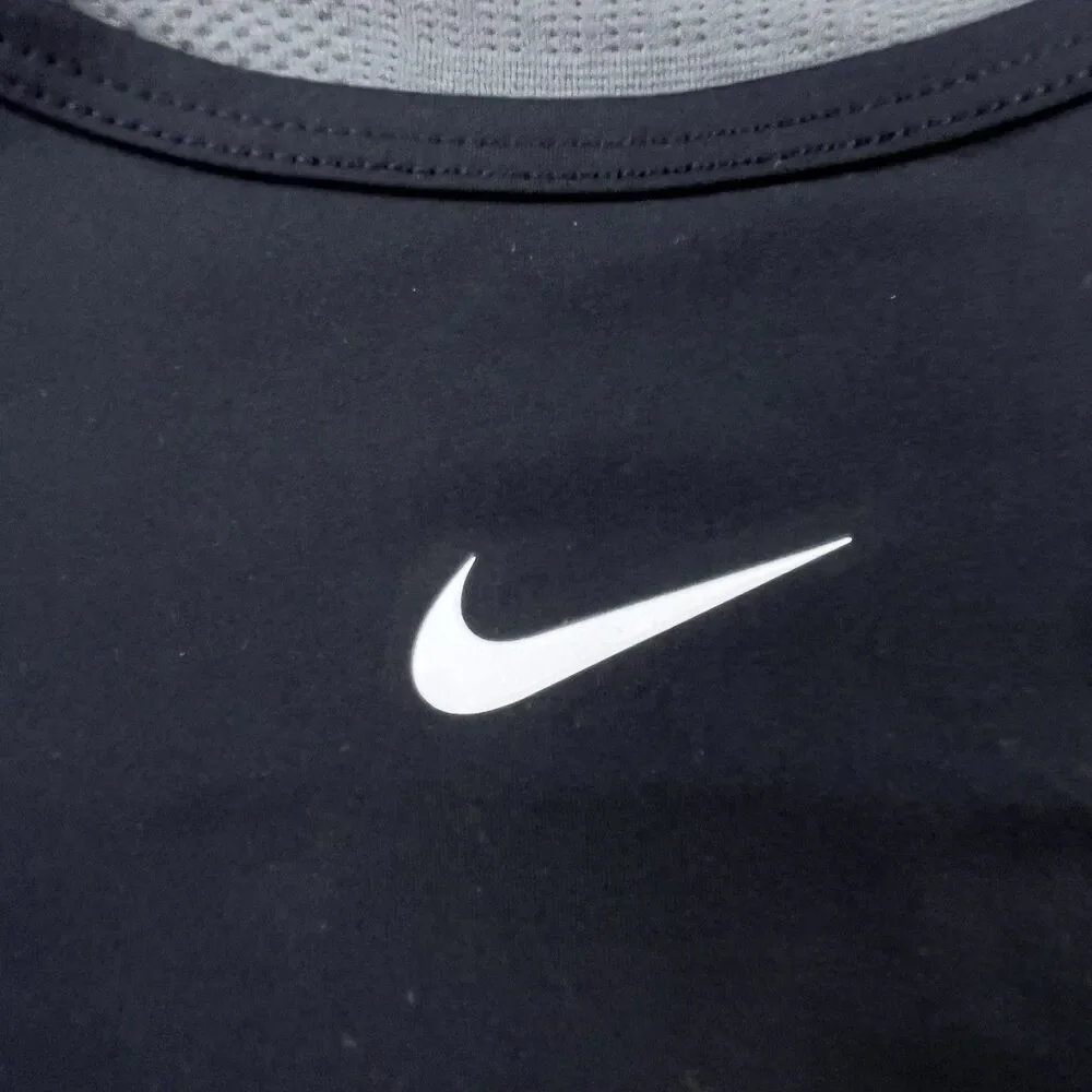 Nike Pro Training Tank Top Sports Bra Size Large Black Dri-Fit DX0061-010 NEW